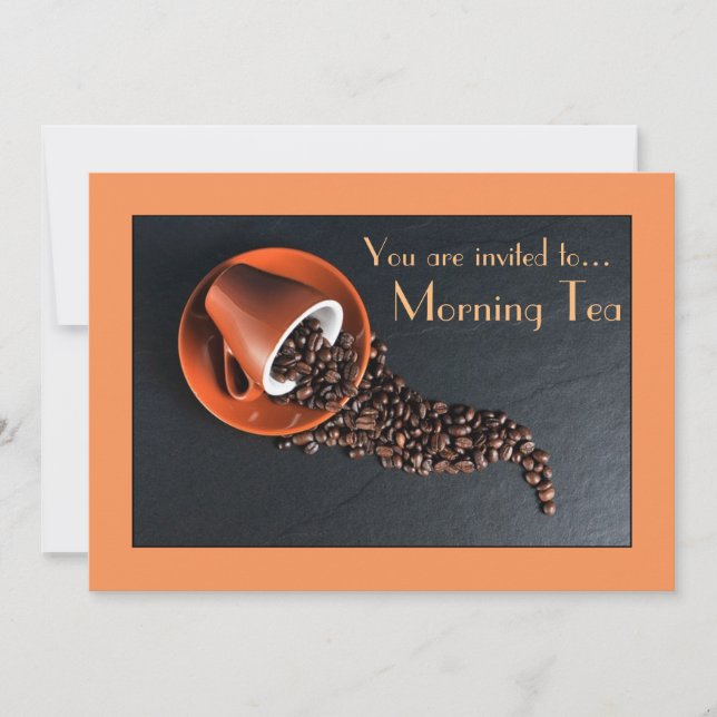 Convites Partido do café da data do café do chá da manhã (Frente)