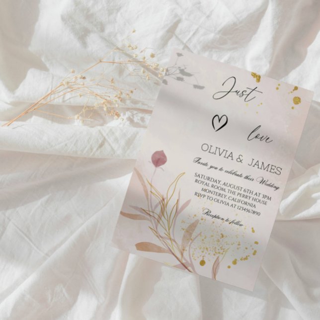 Convites Partido do Chá de panela Botânico do outono Elegan (Criador carregado)