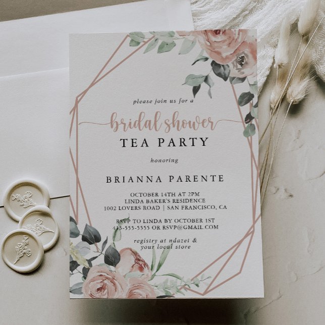 Convites Partido do Chá do Chá de panela Clássico Geométric (Criador carregado)