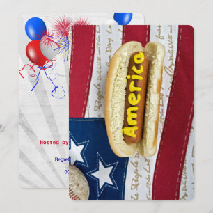 Convites Partido do CHURRASCO Americano 4 de julho