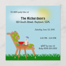 Partido do CHURRASCO das horas de verão da cadeira