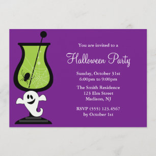 Convites Partido do Dia das Bruxas do fantasma dos desenhos