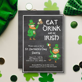 Convites Partido do Dia de São Patrício Bebeu Leprechaun Ir