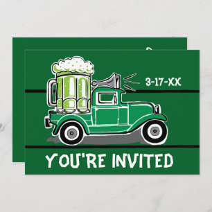 Convites Partido do Dia de São Patrício de Caminhão de Cerv