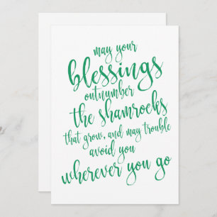 Convites Partido do Dia de São Patrício Irlandês de Bênção