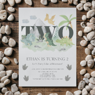 Convites Partido do Dinossauro da Coloração da Água do segu