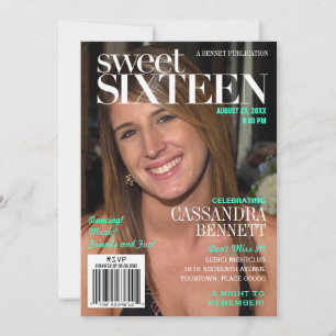 Convites Partido do doce dezesseis de turquesa do