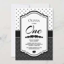 Convites Partido do Elefante do primeiro aniversario