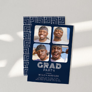Convites Partido do FORMANDO de Colagem de Fotos do Formand