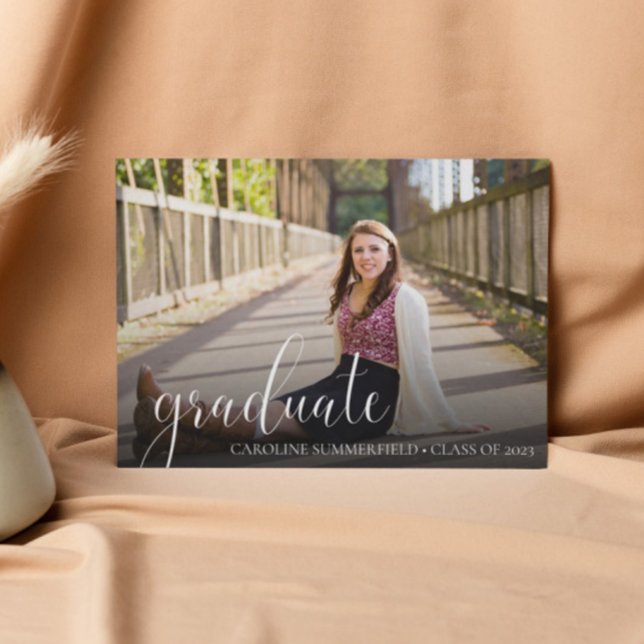 Convites Partido do Formando de Fotografia do Script Elegan (Criador carregado)