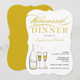 Convites Partido do Janto de Ensaio de Casamento Chic com C