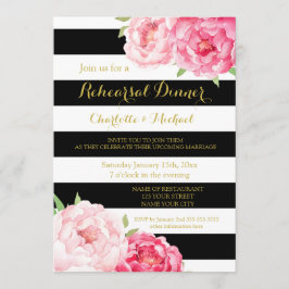 Convites Partido do Janto de Ensaio Floral Rosa-Rosa com St
