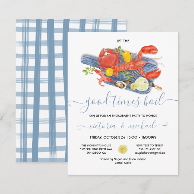 Convites Partido do Janto de Ensaios de Noivados de Ferro d (Frente/Verso)