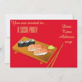 Convites Partido do japonês do partido do sushi