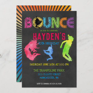 Convites Partido do parque do trampolim