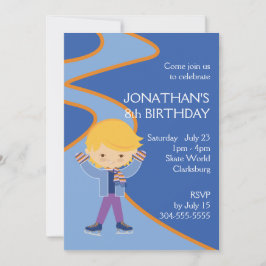 Convites Partido do patinagem no gelo do menino