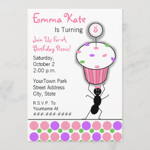Convites Partido do piquenique do aniversário das criança
