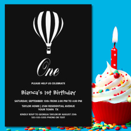 Convites Partido do primeiro aniversario Balão de Ar Quente