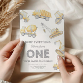 Convites Partido do primeiro aniversario de Construção