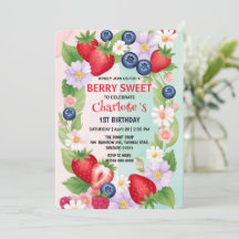 Partido do primeiro aniversario de Morango Vermelh