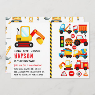 Convites Partido do segundo aniversário de Caminhão de Tran