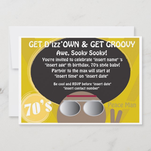 Convites partido dos anos 70 (Frente)