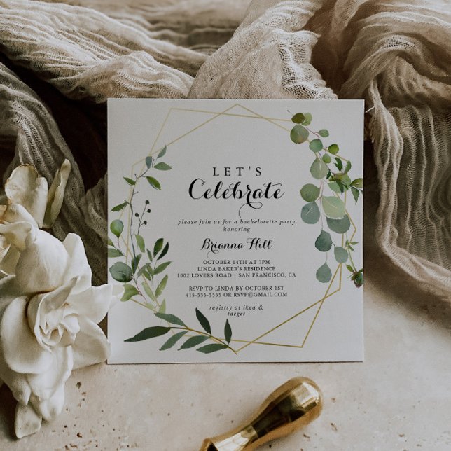 Convites Partido dos Celebradores de Vamos Tropicais Dourad (Criador carregado)