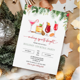 Convites Partido dos Cocktail de Natal