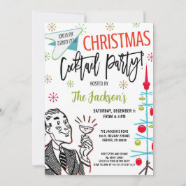 Convites Partido dos Cocktail de Natal Retroativo