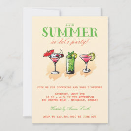Convites Partido dos Cocktail de Verão
