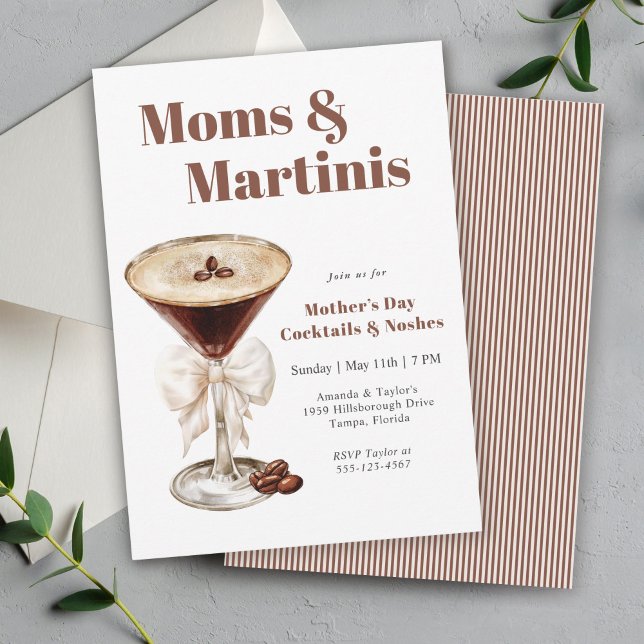 Convites Partido dos Dias de as mães Espresso Martini (Available in both printed and instant download digital formats.)
