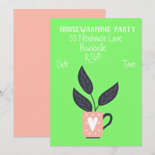 Convites Partido dos potes das plantas para o lar