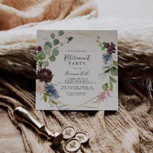 Convites Partido Dourado da Baixa Geométrica