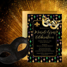 Partido Dourado Mask Fleur de Lis Mardi Gras