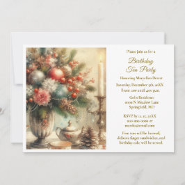 Convites Partido Elegante Birthday Tea