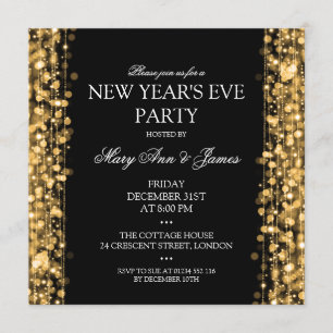 Convites Partido Elegante da Véspera de ano novo dispara D