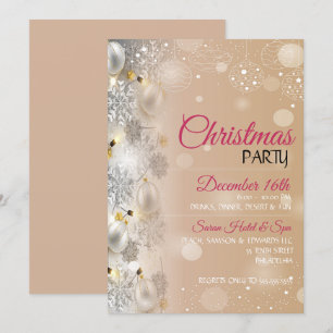 Convites Partido Elegante do Design do Enfeites de natal