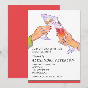 Convites Partido Elegante dos Cocktail de Natal