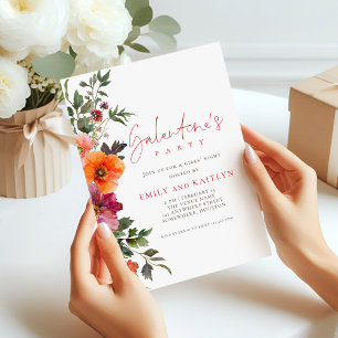 Convites Partido Elegante Florals Galentines