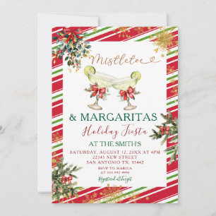 Convites Partido Elegante Mistletoe Margaritas Holiday Fies