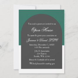 Convites Partido Empresarial Verde do Arch Moderno