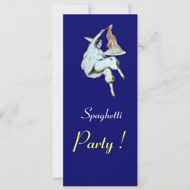 Convites PARTIDO ESPAGHETTI, ITALIANO KITCHEN janto vermelh (Frente)