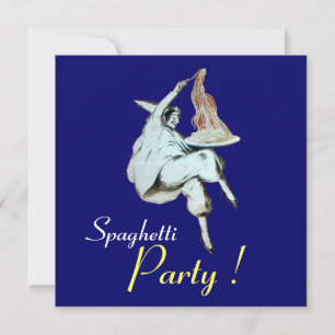 Convites PARTIDO ESPAGHETTI, janto azul ITALIANO KITCHEN
