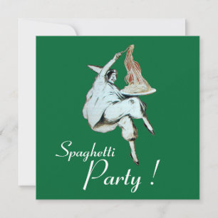 Convites PARTIDO ESPAGHETTI, janto verde-vermelho ITALIANO 