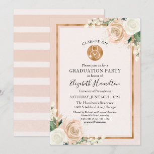 Convites Partido Estetoscópio de Enfermagem Médica na Facul