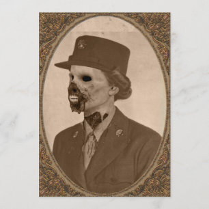 Convites Partido fêmea do Dia das Bruxas do soldado do