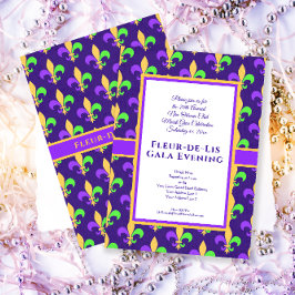 Convites Partido Fleur-de-Lis do New Orleans Mardi Gras