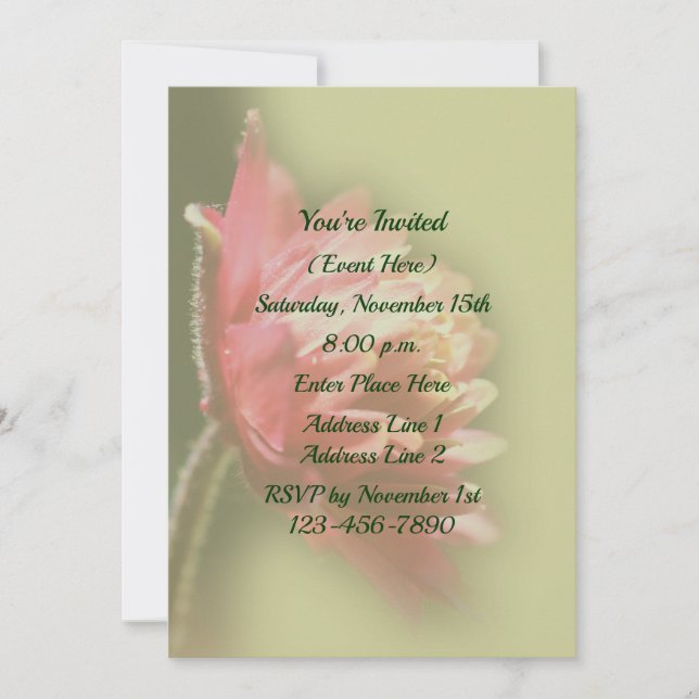 Convites Partido Flor Vermelho (Frente)