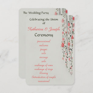 Convites Partido floral oriental do programa do casamento