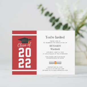 Convites Partido Formando Branco Vermelho 2024 da Formataçã